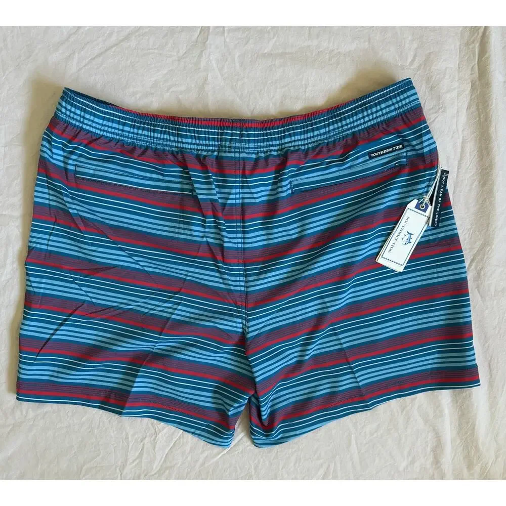 NWT Southern Tide Men's Largo Stripe Swim Trunks Size XL